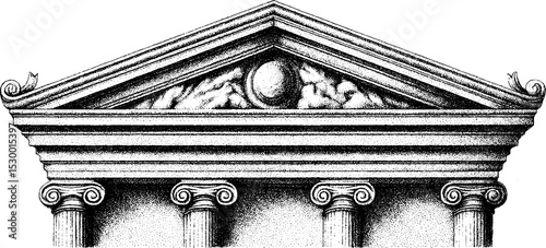 Ancient greek temple frieze fragment with metopes for historical design inspiration