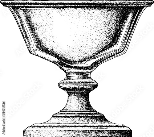 Art deco cocktail glass with stepped stem design