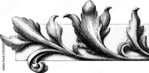 Art nouveau stained glass panel design with organic tendrils for architectural decoration