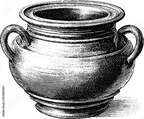 Aztec inspired metal drinking vessel with intricate relief design for artistic decor