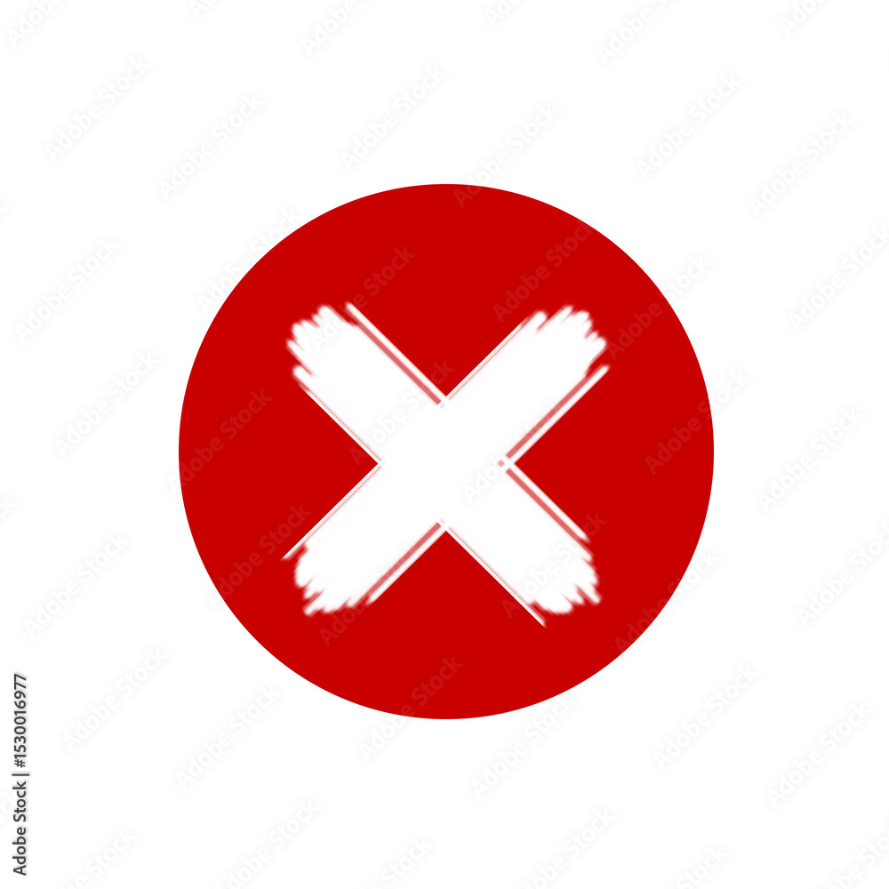 Fototapeta premium red button with a cross