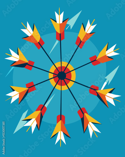 The barrage of accusations felt like a storm of arrows each one striking with painful accuracy.. Vector illustration