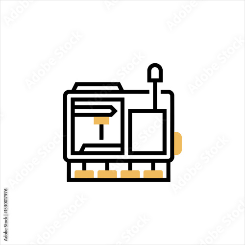 Modern 3D printer creating objects in workshop with precision and innovation, showcasing technological advancement and creative possibilities.