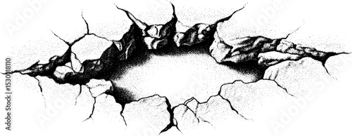 Cracked earth texture with irregular fissures for design and background use