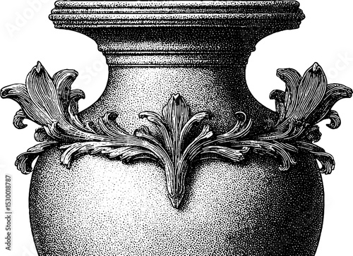 Decorative porcelain vase with embossed motifs for elegant home decor