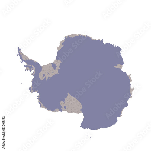 Map of Antarctica, sign silhouette. World Map Globe. Vector Illustration isolated on transparent background. Antarctic continent.