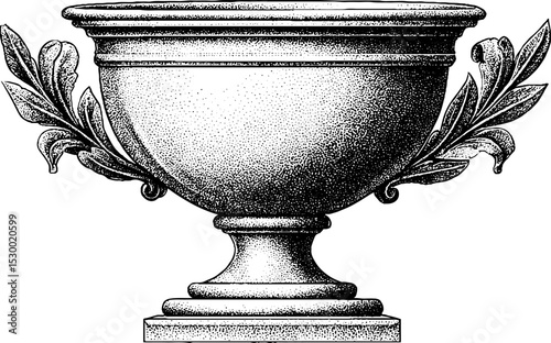 Elegant georgian punch bowl with pedestal base and classic leaf motif for vintage decor