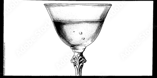 Elegant aperol spritz in vintage glass with fizzy bubbles design for cocktail menu