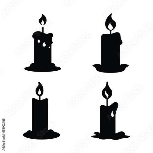 set of burning candles
