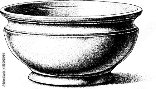 Japanese raku tea bowl with irregular rim and dotwork design for ceramics lovers