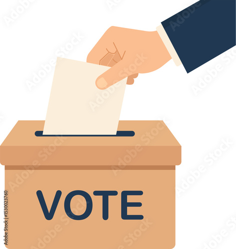 hand with ballot box