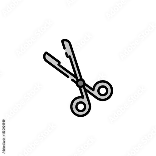 scissors cutting the word