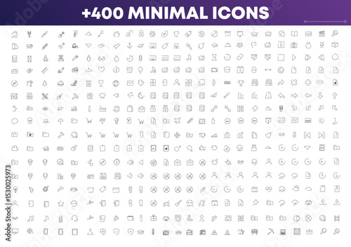 +400 Minimal icons