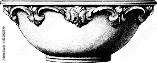 Persian ceramic bowl with scalloped rim and intricate design for decorative art