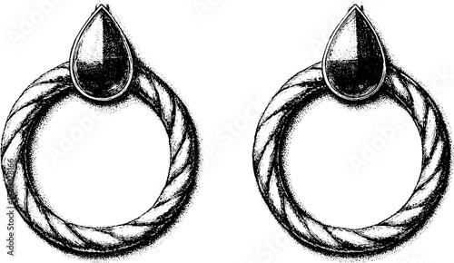 Elegant sapphire drop earrings with twisted hoop design for fashion and jewelry lovers