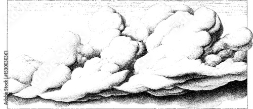 Stratus cloud layer with subtle horizontal texture illustration for atmospheric design