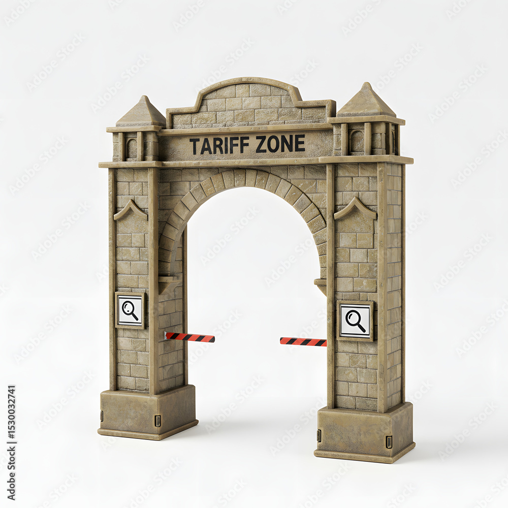 Fototapeta premium types of arched gateways labeled 