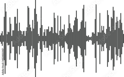 Black sound waves. Abstract music wave, radio signal frequency and digital voice visualisation. Tune equalizer vector icon. Monochrome volume audio lines, soundwaves rhythm isolated on white backgroun