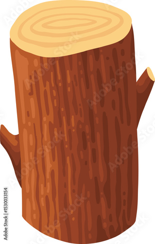 Cartoon stacked trunk. Wooden trunk cutting tree timbers materials, cut wood log lumber piece logging trees stump board hardwood construction material neat vector illustration of trunk lumber