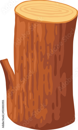 Cartoon stacked trunk. Wooden trunk cutting tree timbers materials, cut wood log lumber piece logging trees stump board hardwood construction material neat vector illustration of trunk lumber