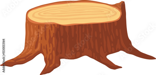 Cartoon stacked trunk. Wooden trunk cutting tree timbers materials, cut wood log lumber piece logging trees stump board hardwood construction material neat vector illustration of trunk lumber