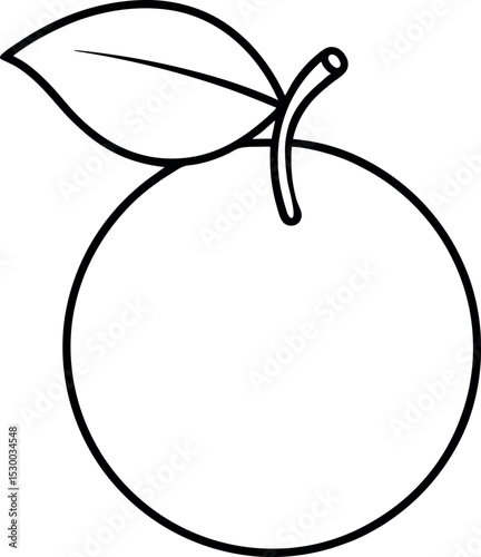 Calamondin Fruit: Citrus Outline for Coloring