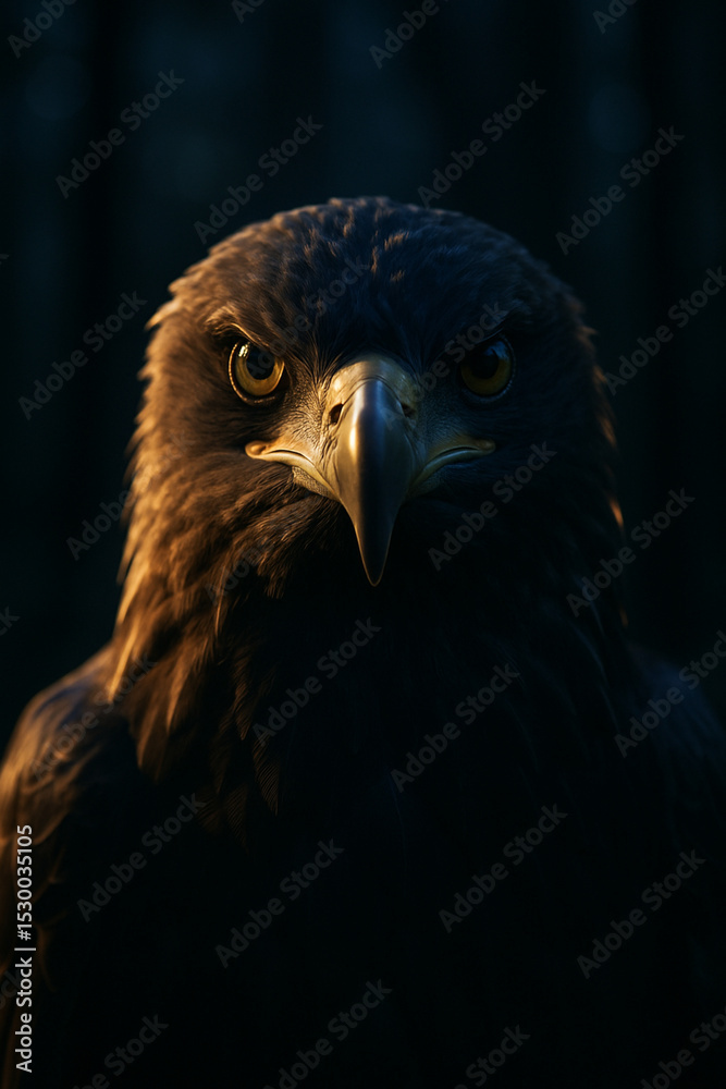 Fototapeta premium portrait of a dark eagle