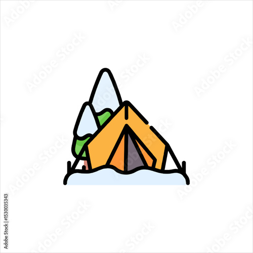camping in the mountains