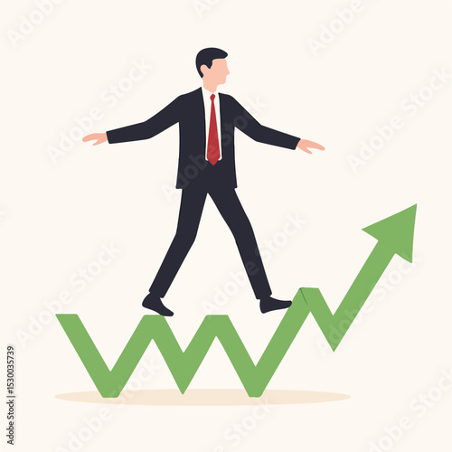 vector manager climbing up and down graph
