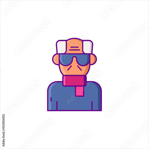 set of funny cartoon superhero