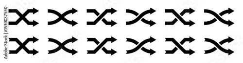 Refresh vector icon set. Refresh arrows. Refresh, rotate, reuse, reset, redo vector icons. Vector