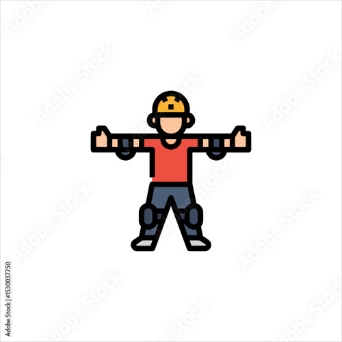 man lifting weights