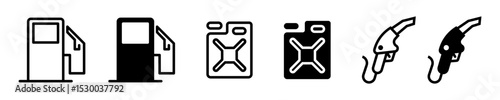 Fuel vector icons. Petrol station icon set. Fuel icon set. Gas station icons. Gas station. EPS 10
