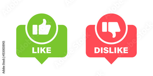 Thumbs up and down vector icons. Like and dislike icons. Thumb up. Thumb down. Like vector icon. Dislike vector  icon. EPS 10