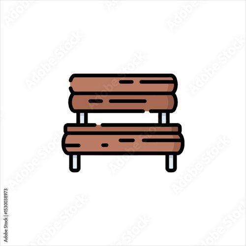Fototapeta Naklejka Na Ścianę i Meble -  wooden bench isolated on white
