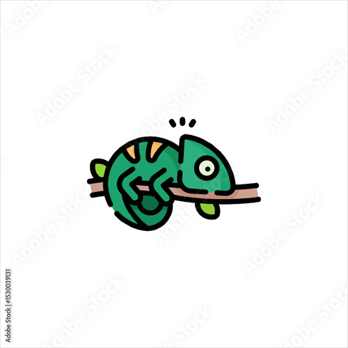chameleon on a branch