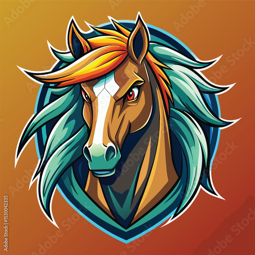 Stylized Horse Head for Logos, Badges, and Thumbnails