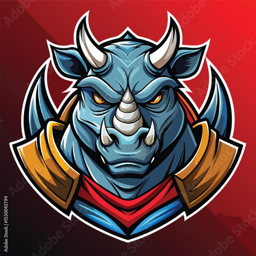 Aggressive Rhino Mascot Logo