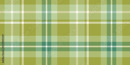 A seamless green and beige tartan plaid pattern with diagonal accents, perfect for textiles, nature-inspired designs, and rustic aesthetics.