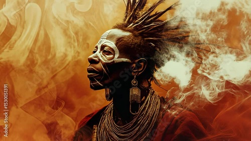 Dreadlocked Man Standing in Front of Fire