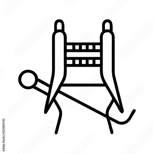 Weaving shuttle tool with framework for textile creation  