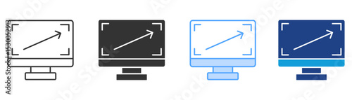 Resolution Icon Set Multiple Style Collection