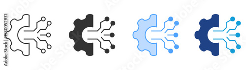 Streamlining  Icon Set Multiple Style Collection