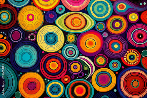 	Mystical psychedelic seamless pattern with eyes and circles