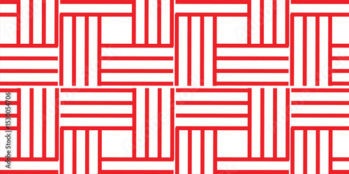 Chess pattern of horizontal and vertical stripes background. Trendy pink color.