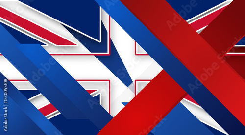 abstract union jack flag ba...