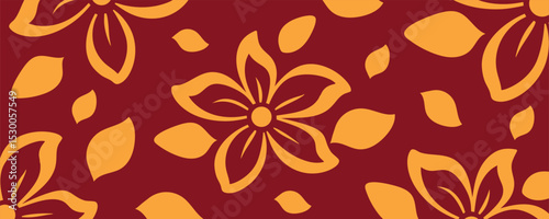 Abstract floral background, tapestry or carpet pattern. Vector illustration.