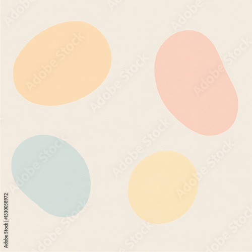 Wallpaper Mural Abstract Composition with Pastel Blobs Torontodigital.ca