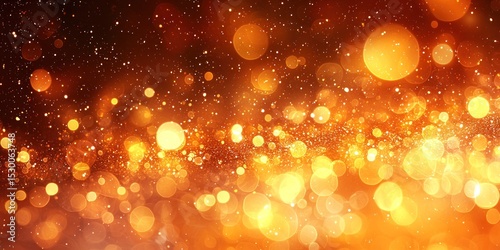 Warm, golden bokeh lights