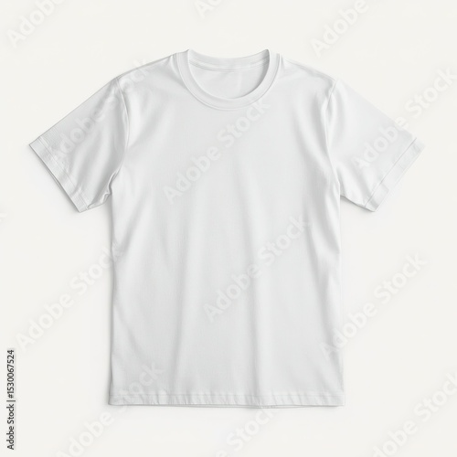 Plain white t-shirt on a light background, a versatile wardrobe staple for casual wear or layering.